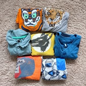 Lot of 7 size 8 short sleeve t-shirts Tea Collection